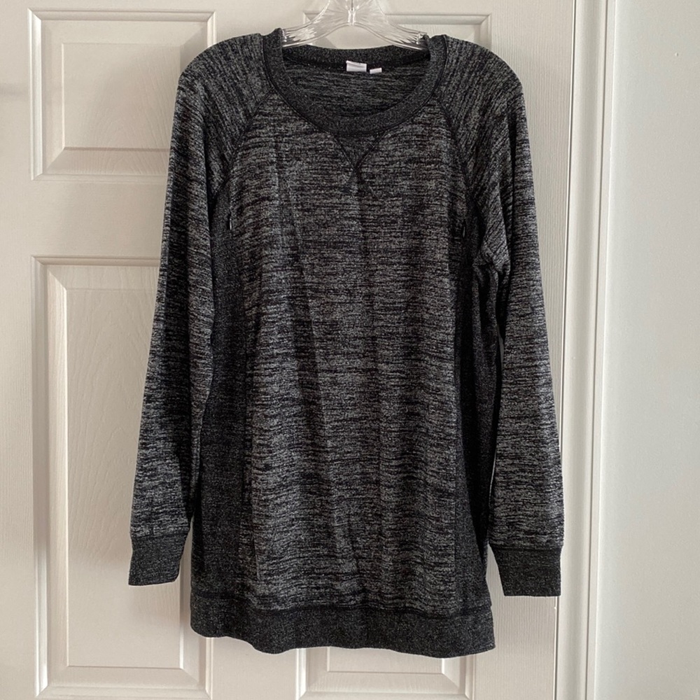 Gap Maternity Side Zip Nursing Sweatshirt, size Large
